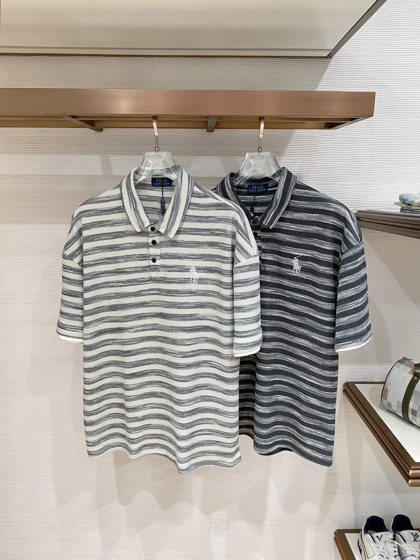 Palph Lauren ，Classic ，Light Gray Dark Gray 。 ， Breathable 。 ， + ， Retro 。 Sizes：M-3XL